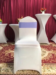 50PCS Lycra/Spandex/Stretch/Elastic Chair Cover Sashes/Bands/Bows/Ties For Decorating Graduation, Birthday, Wedding, Bridal Shower, Baby Shower, Barbecue, Buffet, Christmas, Decorative Birthday Parties Ceremony Folding Chairs Tablecloth Table Cover Linen Backdrop Carpet Flower Decoration - Light Purple - 查看 7