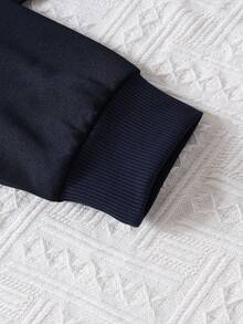 3pcs/Set Girls Cropped Knit Long Sleeve Top, Striped Camisole, And Casual Sweatpants Set, Autumn