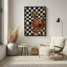 1pc, Canvas Hanging Painting, Framed Decorative Painting, Poster, Wall Art, Vintage Martini, Bar Cart Art, Cool Apartment Wall Art, Cocktail Wall Art, Vintage Living Room Wall Decor, Eclectic, Dorm Decor, Fashion Decorative Painting - Multicolor - View 11