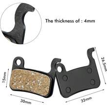 4 Pairs Resin Brake Pads - Bicycle Disc Brake Pads Compatible With Shimano Deore XT XTR LX SLX Hone Alfine Saint