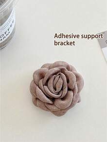 1pc Solid Color Floral Phone Air Bag Holder, Korean Ins Style Magnetic Desktop Phone Stand For Watching Videos, Portable & Stable Compatible With IPhone, Android Phone, Gift For Birthday, Family, Friends Push-Pull Phone Grip Phone Holder Phone Accessories