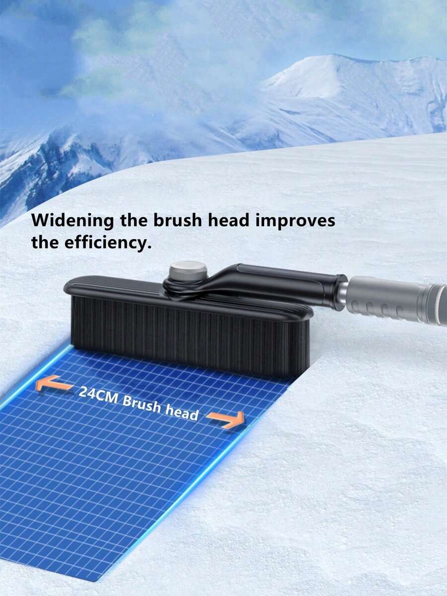 多功能汽车冬季雪铲，可伸缩铝合金汽车雪铲，汽车刮冰器，除雪器（MCZBAO）