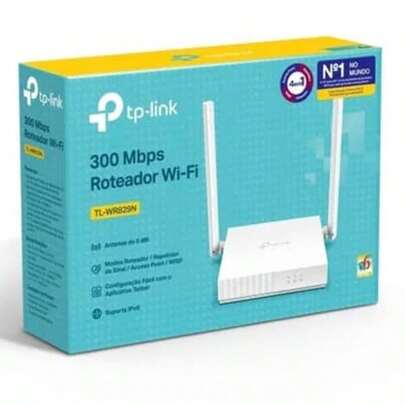 Esse é um Roteador Wi-Fi TP-Link TL-WR829N, modelo com velocidade de até 300 Mbps.