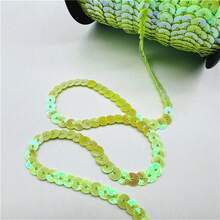 5yards 6mm Sequins Ribbon Round Flat Sequins Laser Giltter Paillettes Sequins For Crafts Sewing Cloth Accessory Sequin Trim