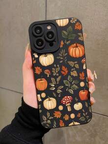 Capa de celular macia e resistente a impactos com estampa de pupila preta, folha de bordo ou abóbora, compatível com iPhone 16 PROMAX/17/17PRO/16/16PRO/16PLUS/15PROMAX/15PRO/15PLUS/15/14PROMAX/14PRO/14/13PRO/13/12PRO/12/11/XS/XMAX/8PLUS/7, S25/A15/A14/A50/A53/S23/S24/S21FE/S23 Ultra/S24 Ultra/A33. Ideal como presente de aniversário para namorada, namorado ou para uso pessoal. - Multicolorido - Ver 2