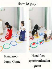 5个/10个/15个/20个儿童跳房子跳圈，感官统合训练器材，室内/室外幼儿园跳跳垫，跳高运动玩具，体能活动游戏，亲子互动早教玩具，适合3-12岁男孩女孩生日礼物（颜色随机） - 彩色 - 查看 10