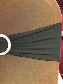 50PCS Lycra/Spandex/Stretch/Elastic Chair Cover Sashes/Bands/Bows/Ties For Decorating Graduation, Birthday, Wedding, Bridal Shower, Baby Shower, Barbecue, Buffet, Christmas, Decorative Birthday Parties Ceremony Folding Chairs Tablecloth Table Cover Linen Backdrop Carpet Flower Decoration - 黑色 - 查看 10