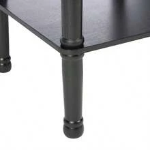 SAFAVIEH Tinsley Solid Rustic Square Accent Table, Black