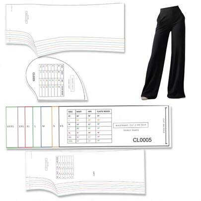 Pant Multi-Size Women's Sewing Patterns, 1:1 Scale Garment Sewing Patterns, Clothing Prototype Patterns, Perfect Sewing Templates For Tailoring And Fashion Design – The Ultimate Gift For Sewing Enthusiasts