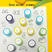 Rabbit, Sloth, Otter, Shiba Inu, Various Pattern Planner Stamps, Classroom Teacher Stamps, Teacher Grading Stamps, For Creating Diaries, Planners, Journals, Dates, Adding Fun Patterns, Can Be Filled With Color, Self-Inking Stamp - Một cỡ - Xem 5
