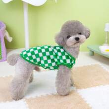 24pcs Plush Pet Clothes, Dog Apparel, Small Animal Fleece Jacket, Reversible Fleece Coat, Casual Fleece Vest For Teddy, Kitten Cartoon Casual Wear, Autumn/Winter - Black - View 11