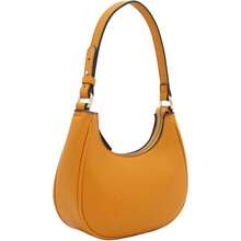 FashionPuzzle Small Crescent Shoulder Bag Underarm Purse - 芥末/芥末 - 查看 2