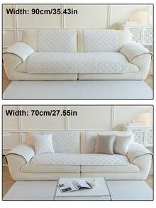 1pc Geometric Quilted Velvet Sofa Cushion, Minimalist Style, Non-Slip Back, Pet-Friendly, Soft Multi-Functional Anti-Dirt Anti-Dust, Holiday Decor Sofa Cover, Suitable For Backrest, Armrest, All Seasons