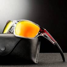 Punk Futuristic Fashion Large Frame Sunglasses, Colorblock, Suitable For Sports, Commuting, Fishing, Unisex, All Seasons