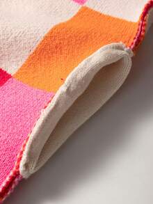 Acelitt Women's Colorful Plaid Contrast Color Cute Casual Loose Long Sleeve Cardigan Sweater, Autumn/Winter