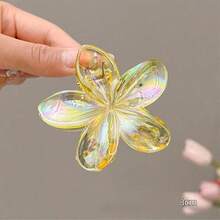 1pc Custom Shiny Frosted Bougainvillea Hair Clip, Soft Flower Hair Accessory For Summer Vacation - Multicolor - View 9
