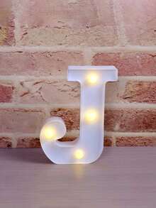 4个/1个 - 16厘米霓虹LED字母灯，电池供电，字母A-Z，适用于派对餐桌中心装饰、性别揭晓派对、生日派对和婴儿房装饰 - 白色-約16cm - 查看 13