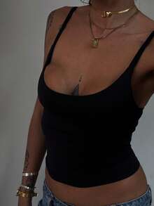 Premium Simple Beach Vacation Tube Top - màu đen - Xem 2