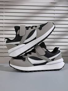 1 Pair Leather Upper Kids Versatile Student Boys Sports Running Shoes, Suitable For Daily Wear, Sports, Casual Outings - Multicolor - View 4
