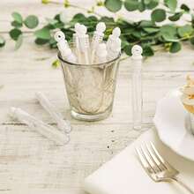 36pcs Wedding Bubble Wands With Love Knot Design & Bubble Solution For Celebrations - 黑色 - 查看 4