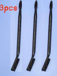 5pcs Double Head Eyelash Brush Eyebrow Brush Angle Spiral Brush Dual Purpose Brush Multifunctional Portable Eyebrow Brush Travel Supplies,Eyebrow Brush,Eyeshadow Brush,Spoolie,Spoolie Brush - Black - View 14