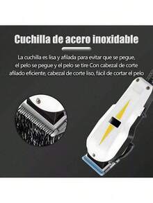 WAL- 001 Cortadora de cabello profesional Super Taper con máxima potencia y motor electromagnético V5000 para peluqueros y estilistas profesionales - Blanco - Ver 5
