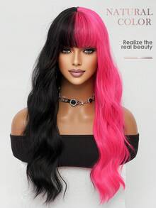 Cosplay Đen Hồng Đỏ Dài 26 Inch Sóng Xoăn Có Mái Tóc Giả Hai Tông Màu Tóc Giả Sợi Tổng Hợp Chịu Nhiệt Dễ Chăm Sóc Kiểu Sóng Nước Phù Hợp Cho Nữ Trang Phục Hàng Ngày Đường Phố Thường Ngày Tóc Giả Halloween Tóc Giả Lễ Hội Âm Nhạc Giáng Sinh Tóc Giả Trang Phục Tiệc Trở Lại Trường - Hai tông màu - Xem 6