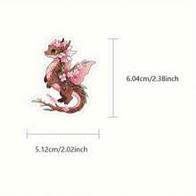 50pc Kinds Of Dragon Cartoon Stickers, Suitable For Phone Cases, Guitars, Skateboards, Laptops, Water Bottles, Diaries, Stationery, Books And Birthday Parties - 50pc - View 4