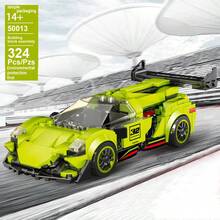 送给挚友/成年人的新年礼物:积木超级跑车——他们最爱的玩具!创意十足、趣味盎然的世界知名汽车系列微粒小型桌面拼图,适合作为家居/办公桌装饰,节日礼物,万圣节/感恩节/圣诞节礼物 - 彩色 - 查看 17