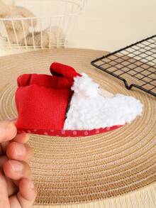 1 Paar Weihnachtselement Stoff Slip-On Flache Party Weihnachtsmann Niedliche Hausschuhe, geeignet für den Herbst