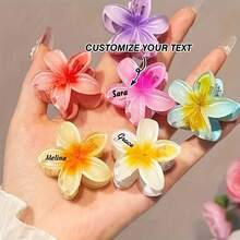 1pc Custom Shiny Frosted Bougainvillea Hair Clip, Soft Flower Hair Accessory For Summer Vacation - Multicolor - View 1