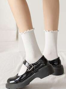 Autumn Winter Women Coral Fleece Non-Shed Hair Sockings Female Thickened Warmth Breathable Cartoon Knitted Sockings