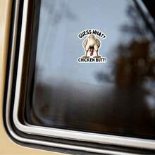 1/3 piezas ¡Qué trasero de pollo! Pegatinas de vinilo de dibujos animados - Resistentes al agua y autoadhesivas, perfectas para autos, portátiles, teléfonos y ventanas - Duraderas y fáciles de aplicar