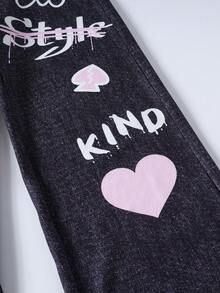 2pcs/Set Girls Casual Solid Color Long Sleeve T-Shirt And Straight Leg Pants Set, Spring/Autumn