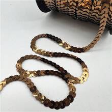 5yards 6mm Sequins Ribbon Round Flat Sequins Laser Giltter Paillettes Sequins For Crafts Sewing Cloth Accessory Sequin Trim