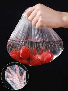 100 piezas Película de almacenamiento de alimentos elástica para invitados - Envoltura de plástico elástico y translúcido, preserva los restos, frutas y verduras, cubierta de frescura, perfecta para la cocina, el refrigerador y el almacenamiento en la mesa