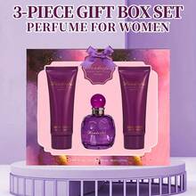 3-Piece Set, Women's Eau De Parfuma Spray&ShowerGel&Body Lotion Gift Box, Long Lasting Fragrance, Notes Of Raspberry, Blackberry, Tea Flavor, For Holiday Gifts, Daily Life, Parties, 1.7 Fl Oz Perfume, 2.8 Fl Oz ShowerGel, 2.8 Fl Oz Body Lotion - Bộ 3 món - Xem 1