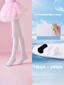 1 szt./3 szt. białe rajstopy do tańca o wysokiej gęstości, antypoślizgowe, odpowiednie dla dzieci w wieku 2-16 lat