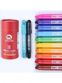 Bộ bút sáp màu Mobee chất lượng cao 12/24/36 màu, màu nước mịn, đạt tiêu chuẩn Châu Âu, chất liệu cao cấp, thích hợp cho vẽ tranh và sáng tạo, bảo vệ tầng ozone. - Xem 3