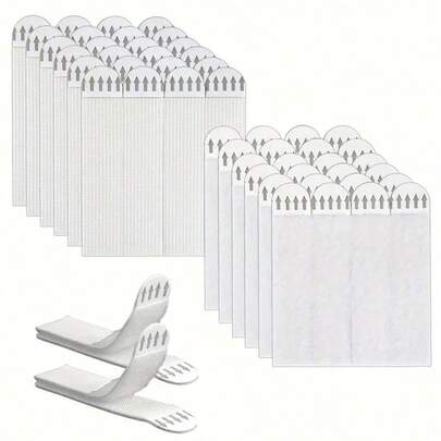 Double-Sided Adhesive Hanging Hooks, Invisible Hook-And-Loop Glue, Double-Sided Wall Mounted Holder, Suitable For Photo Frames, Canvas, No Nails, Removable, Applicable For Posters, Mirrors, Walls