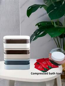 1/2/3pcs[Hot Selling]Quick-Drain Soap Dish With Lid - Thickened Non-Slip Bath Organizer, Detachable Shower Caddy For Home/Dorm/Travel, Multi-Color Options(Colors Random)Green Decor(Saudi National Day)