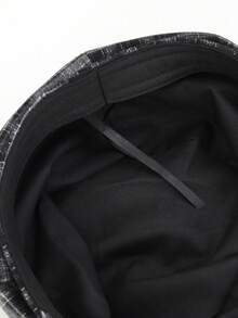 1pc Unisex Retro Plaid Beret Hat, Fashionable And Versatile, Suitable For Men And Women, Autumn/Winter Outdoor Street Style, Great As A Gift