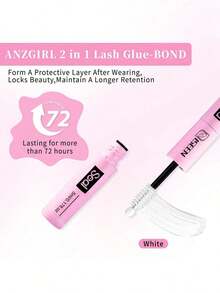 3PCS/1PC Strong Hold 2-In-1 Lash Bond And Seal 5ml+5ml Long Lasting Cluster Eyelash Glue For All Day DIY Lash Extensions - Black - View 9