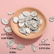 15 Stücke zufällig gemischte Anhänger mit einem Loch oder 3 Löchern, geeignet für DIY Rosenkränze, Armbänder, Halsketten usw.