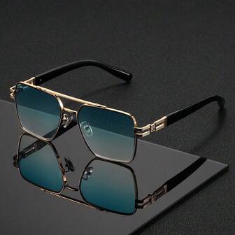 Gafas cuadradas de marco grande y favorecedoras, adecuadas para regalar, usar en días festivos importantes y como accesorio