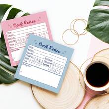 Set de 250 páginas de notas adhesivas de colores para reseñas de libros, blocs de notas adhesivas para reseñas de libros, notas de reseñas de libros, diario de lectura portátil, marcadores de lectura creativos, regalo para lectores (Tamaño: 7.5*7.5cm, 50 páginas/libro) - Multicolor - Ver 5