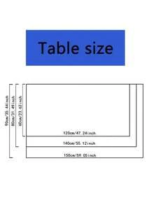 1件装纯色防水防油可水洗长方形/圆形桌布，高档奢华餐桌保护垫 - 灰色 - 查看 2
