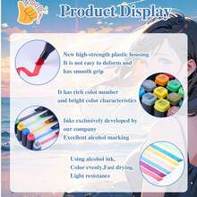 12/24/30/36/48/60/80/120/168 Colores, Pluma especial de acuarela para estudiantes, Pluma de marcador de doble cabeza especial de arte para estudiantes, Pluma de marcador especial para estudiantes de secundaria y preparatoria, Compatible con cuaderno de dibujo para estudiantes - Multicolor - Ver 5