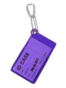 1pc Y2K Candy-Color PVC Clear Card Holder – Transparent Bus / Meal / Access Pass Case With Holographic Hanging Charm Jelly Bag Accessory Back-To-School & Streetwear 2025 For Women Money Wallet Mini Wallet Purse Wallet School Supplies Card Wallet