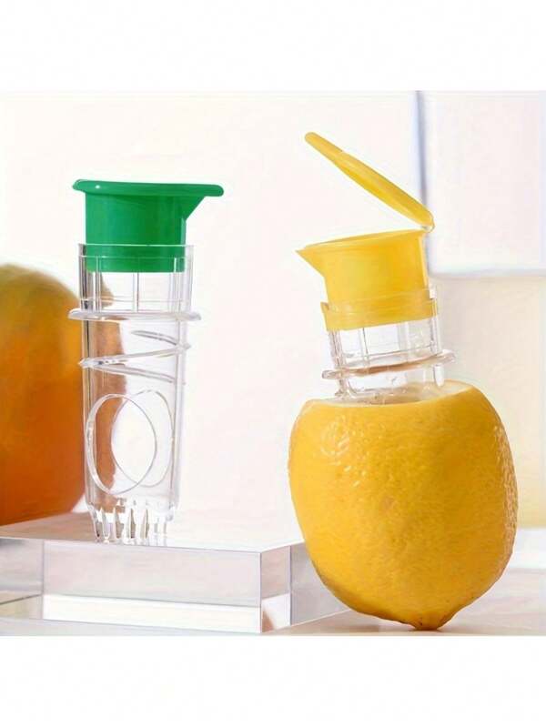 Exprimidor manual de cítricos - Exprimidor de limón y naranja de plástico con mango ergonómico | Diseño eficiente para la extracción de jugo fresco